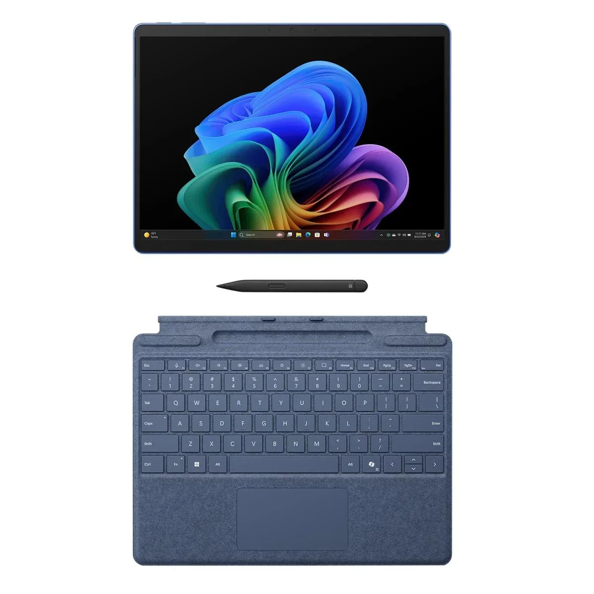 Sapphire 13 inch 2-in-1 tablet with kickstand, detachable keyboard and slim pen