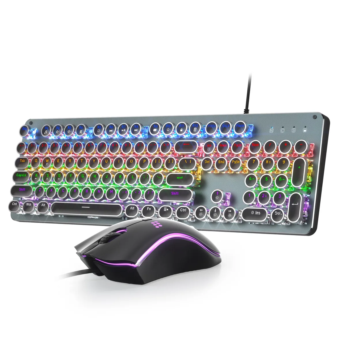AULA AULA Punk Mechanical Keyboard & Mouse & Mousepad 3-Piece Set 104 Keys Black 1.6m Cable — produktbild