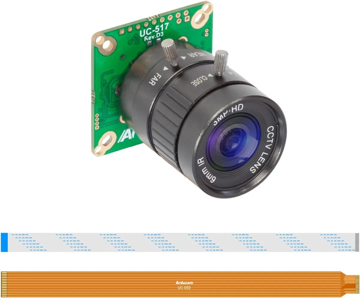MCDODO MCDODO IMX477 Pi HQ Camera 12.3MP 6mm CS Lens 300mm Cable — 商品照片