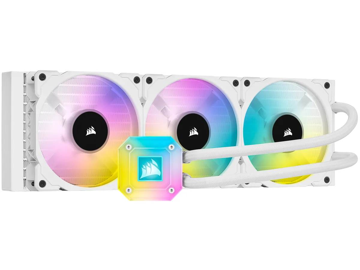 Corsair Corsair CW-9060051-WW iCUE H150i ELITE CAPELLIX White liquid cooler — product photo