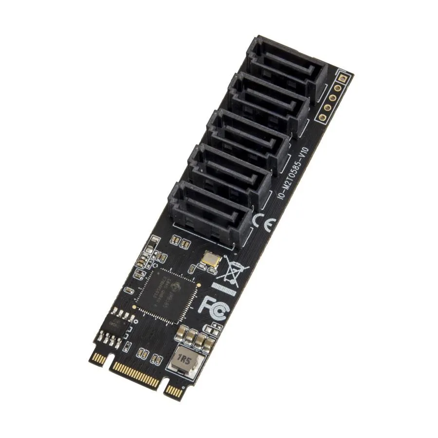 Syba Syba SI-ADA40141 5-port SATA III 6.0Gb/s PCIe 3.0 x2 M.2 adapter — foto del prodotto