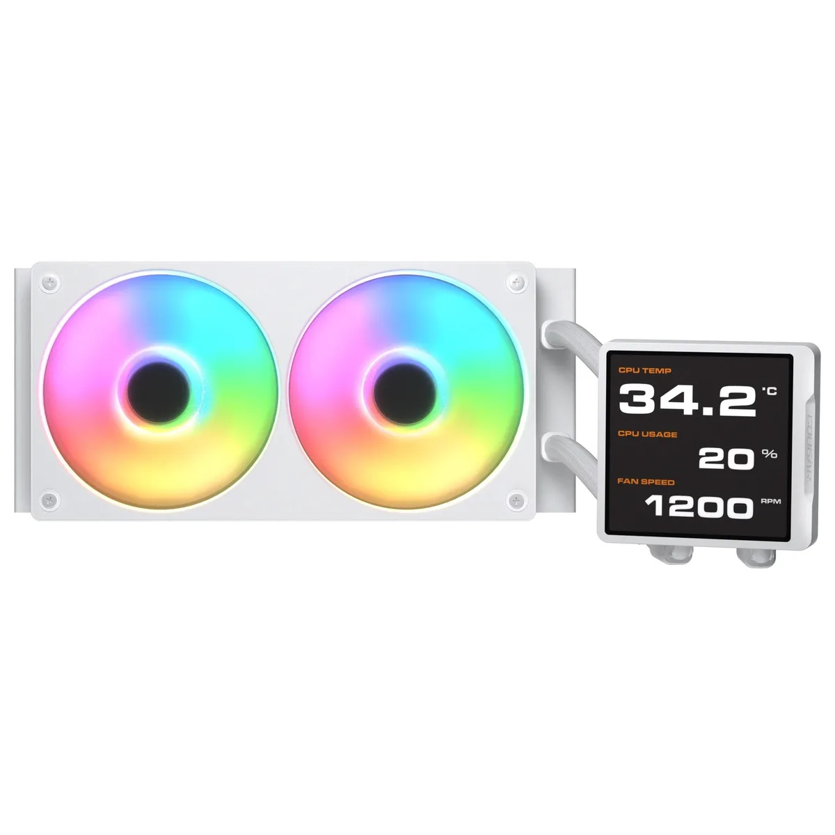 COUGAR COUGAR Poseidon Vistek Pro ARGB 240 White liquid cooler — photo du produit