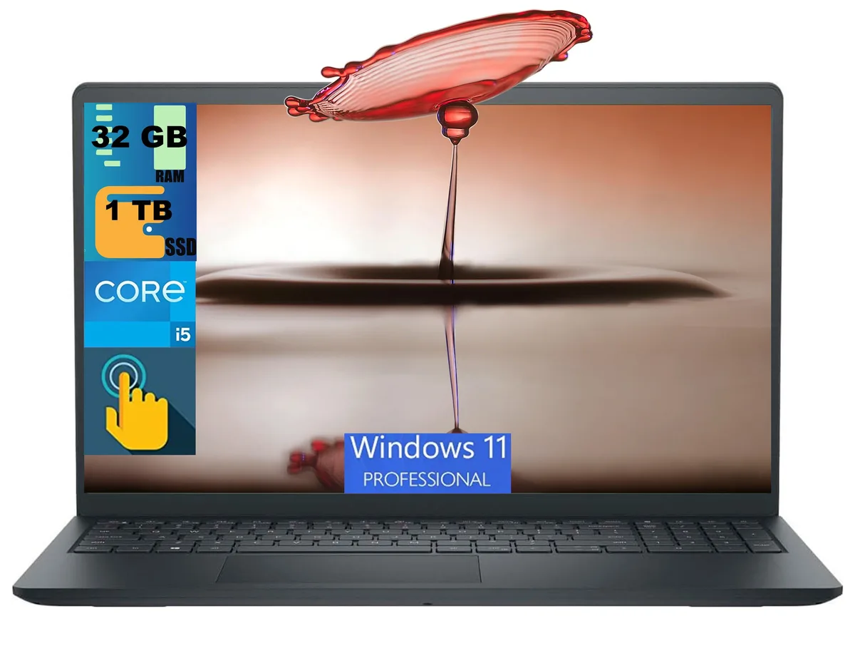 DELL Dell Inspiron 15 laptop i5-1334U 10-core 32GB 1TB PCIe SSD 15.6 FHD Touchscreen Windows 11 Pro — photo du produit