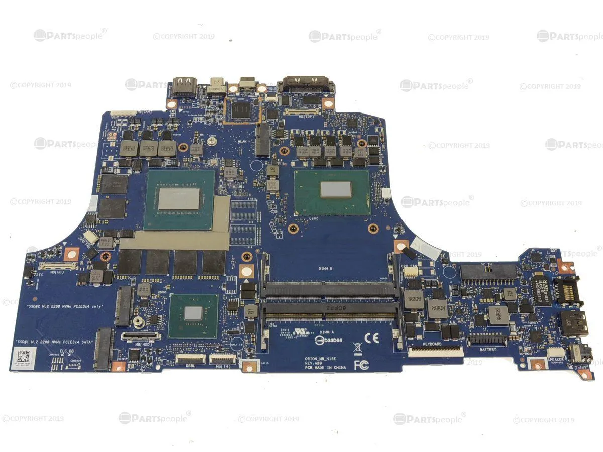 DELL DELL Alienware m15 m17 Motherboard i7-8750H GTX 1660 Ti — photo du produit