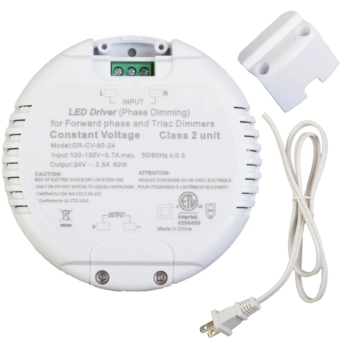 LED Updates LED Updates 24V 60W Class 2 Triac Dimmable Round Industrial Power Supply — 商品照片