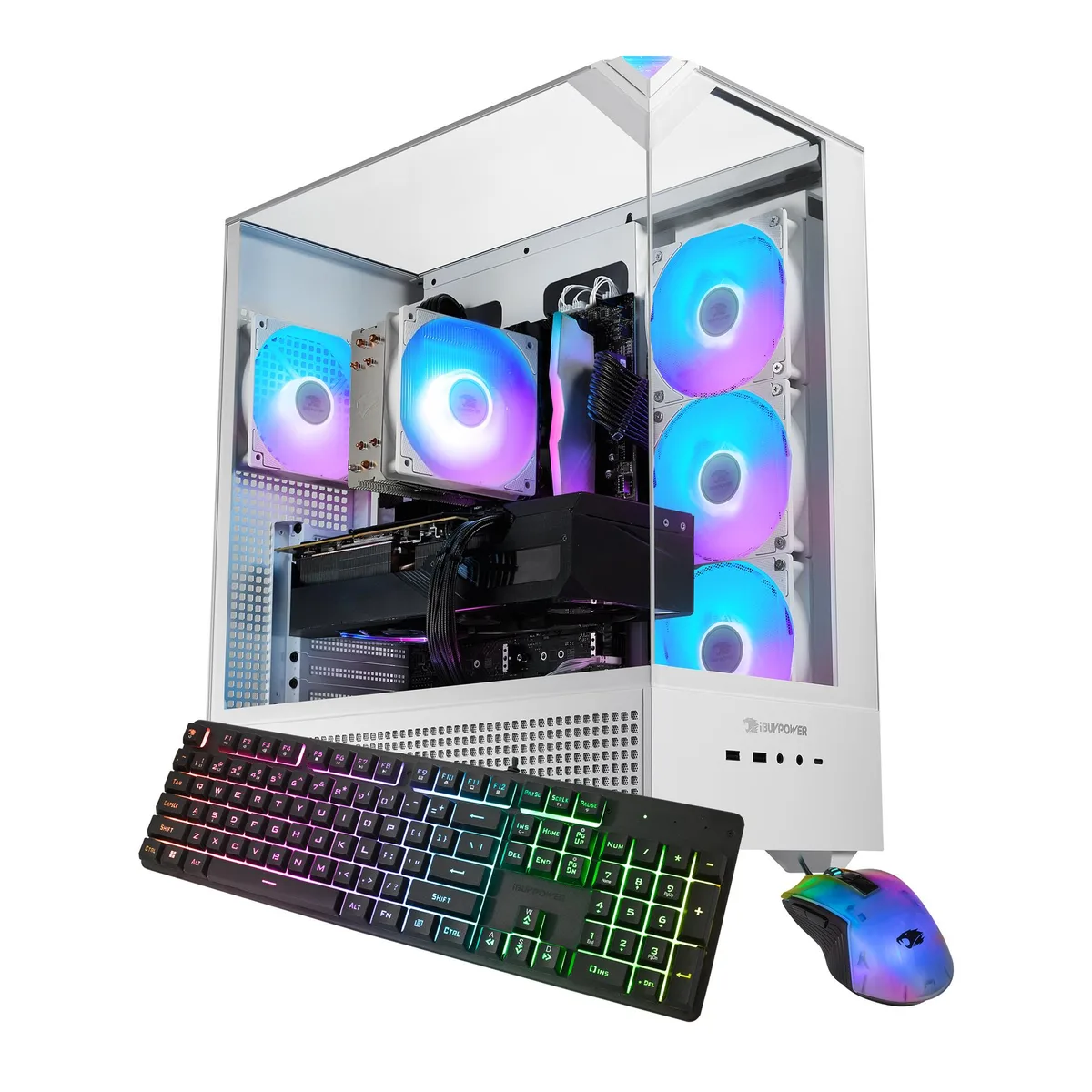 iBUYPOWER iBUYPOWER EWA7N5601 gaming PC Ryzen 7 8700F RTX 5060 16GB DDR5 1TB NVMe White — fotografia produktu