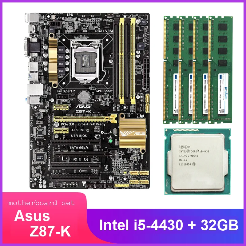 Avarum Avarum ASUS Z87-K Combo i5-4430 32GB DDR3L 1600MHz — produktfoto