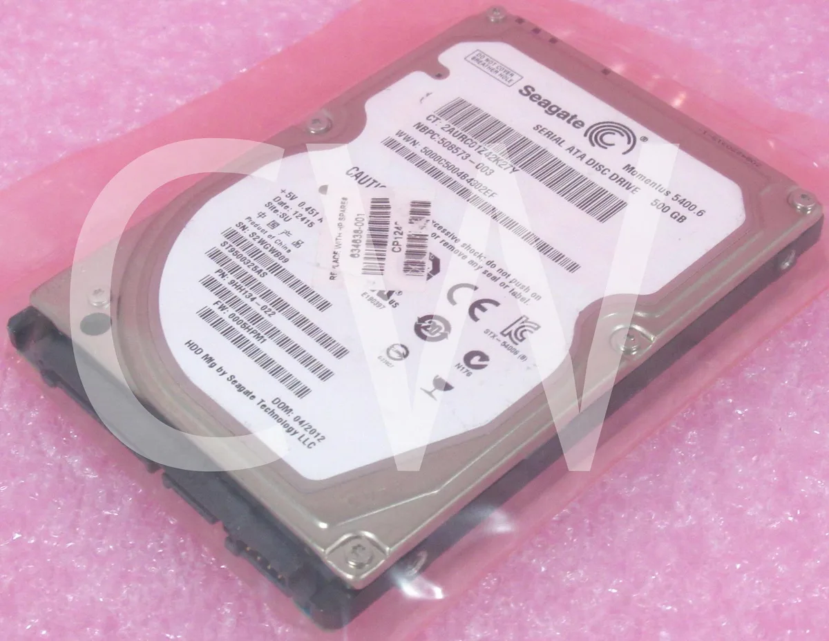 Silver rectangular 2.5 inch SATA hard drive bare unit