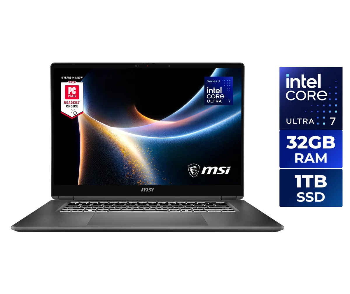 MSI MSI Prestige 16 Flip AI+ C3MTG-058US laptop Intel Core Ultra 7 355 32GB 1TB — product photo