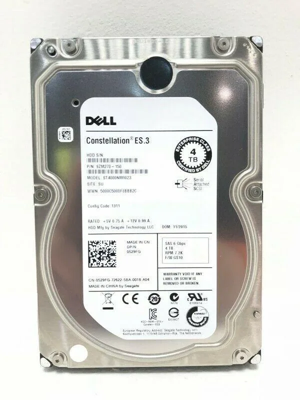 DELL DELL ST4000NM0023 4 TB 7.2K RPM 3.5" SAS internal hard drive — ภาพสินค้า