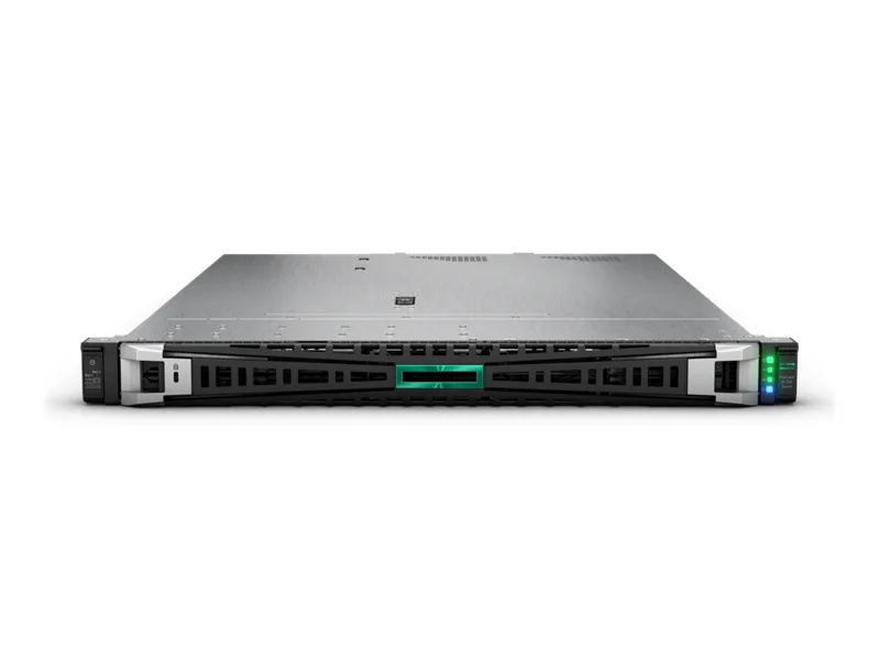 HPE ProLiant DL320 Gen11 1U rack server front view with eight drive bays