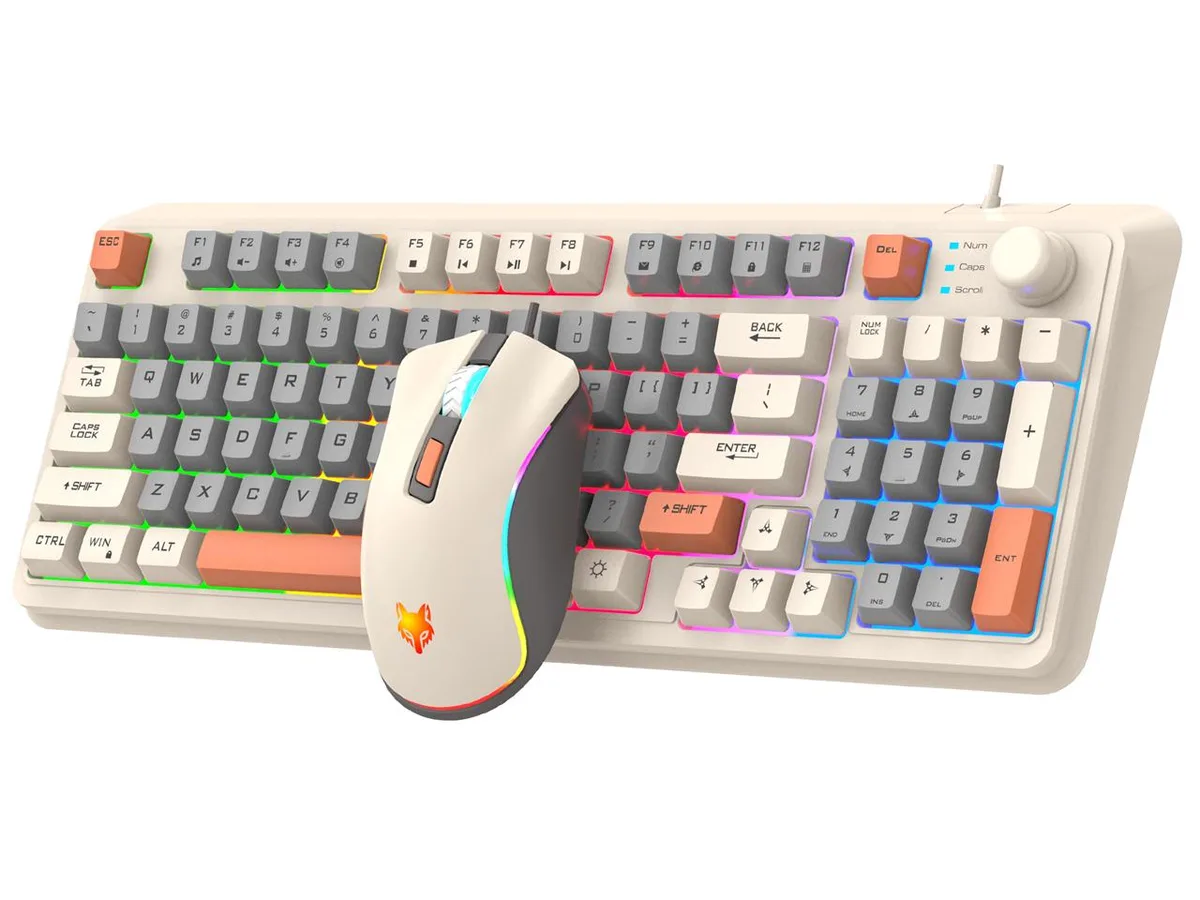 TROPRO TROPRO K82 Orange Gaming Keyboard and Mouse Combo — product photo