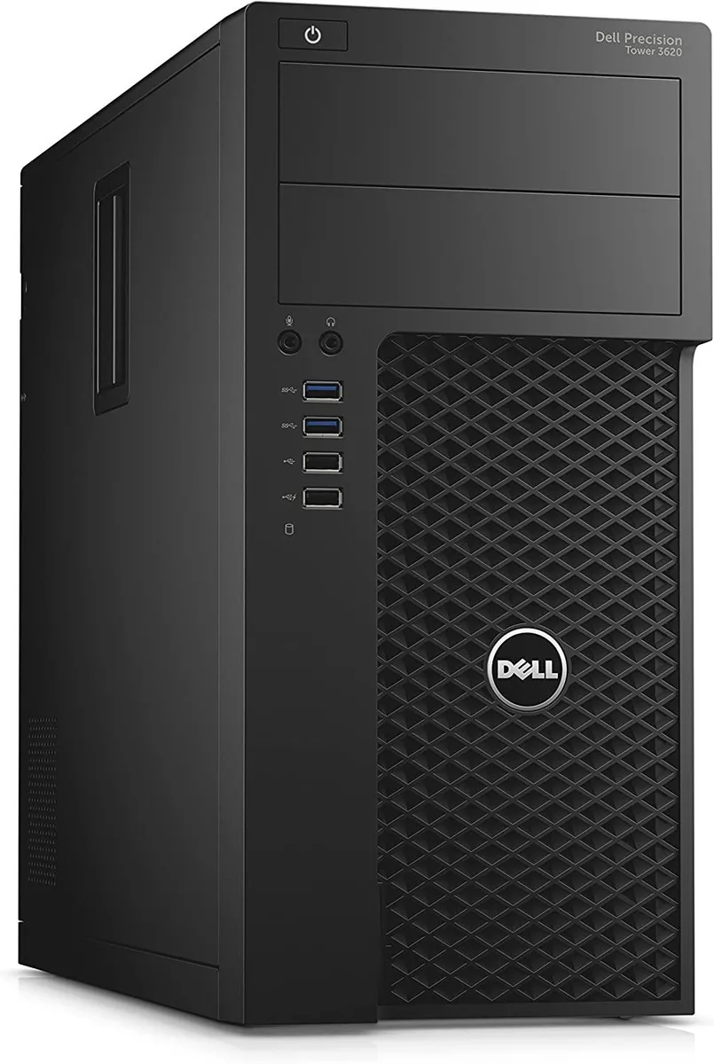Black Dell Precision Tower 3620 minitower workstation with matte finish