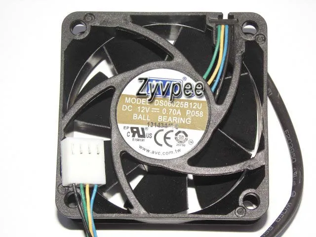 Zyvpee Zyvpee DS06025B12U P058 60×25mm 5200RPM 4-pin PWM case fan — 제품 사진