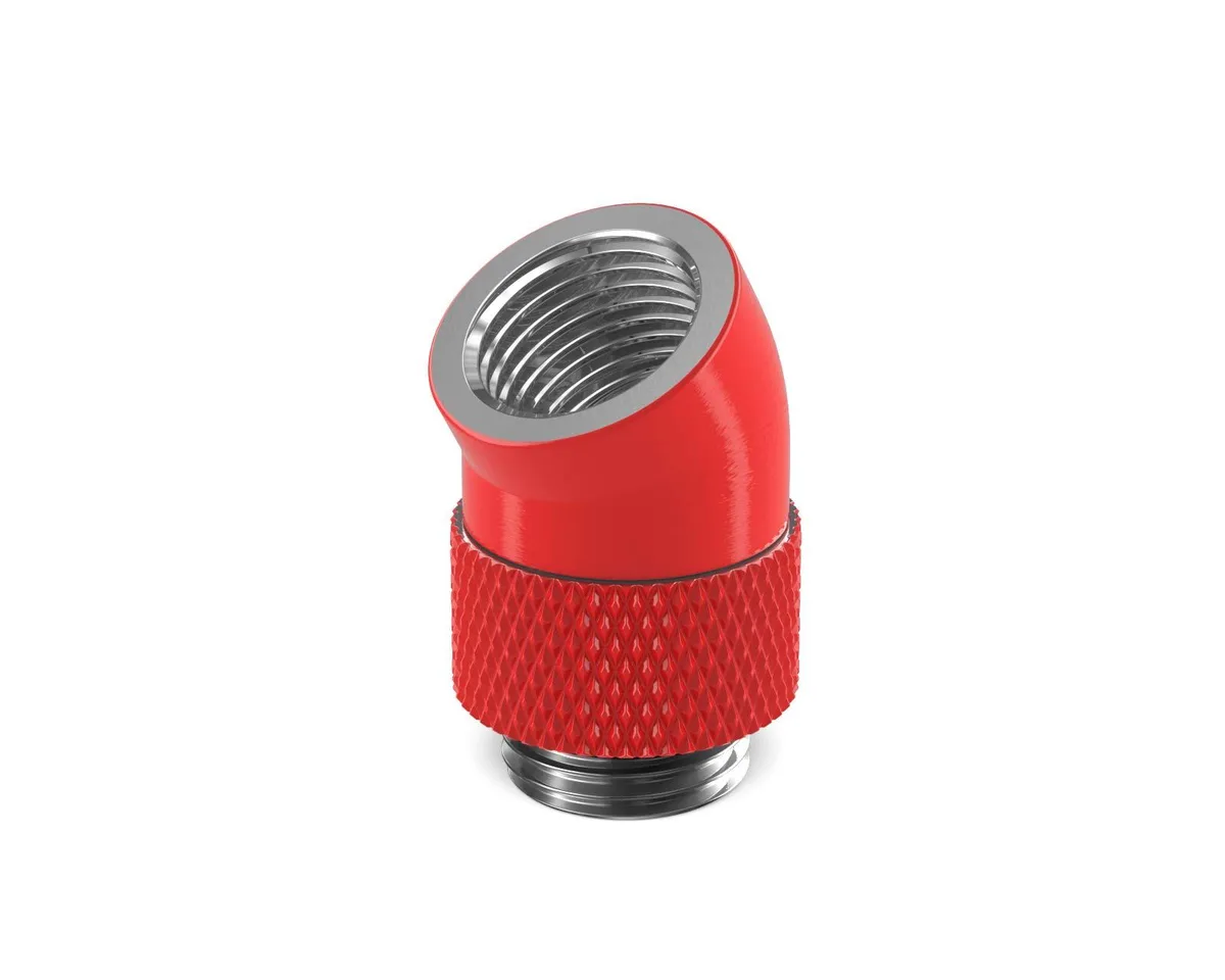 PrimoChill PrimoChill Male to Female G1/4 30 Degree Rotary Elbow Fitting Razor Red diy cooling — 제품 사진