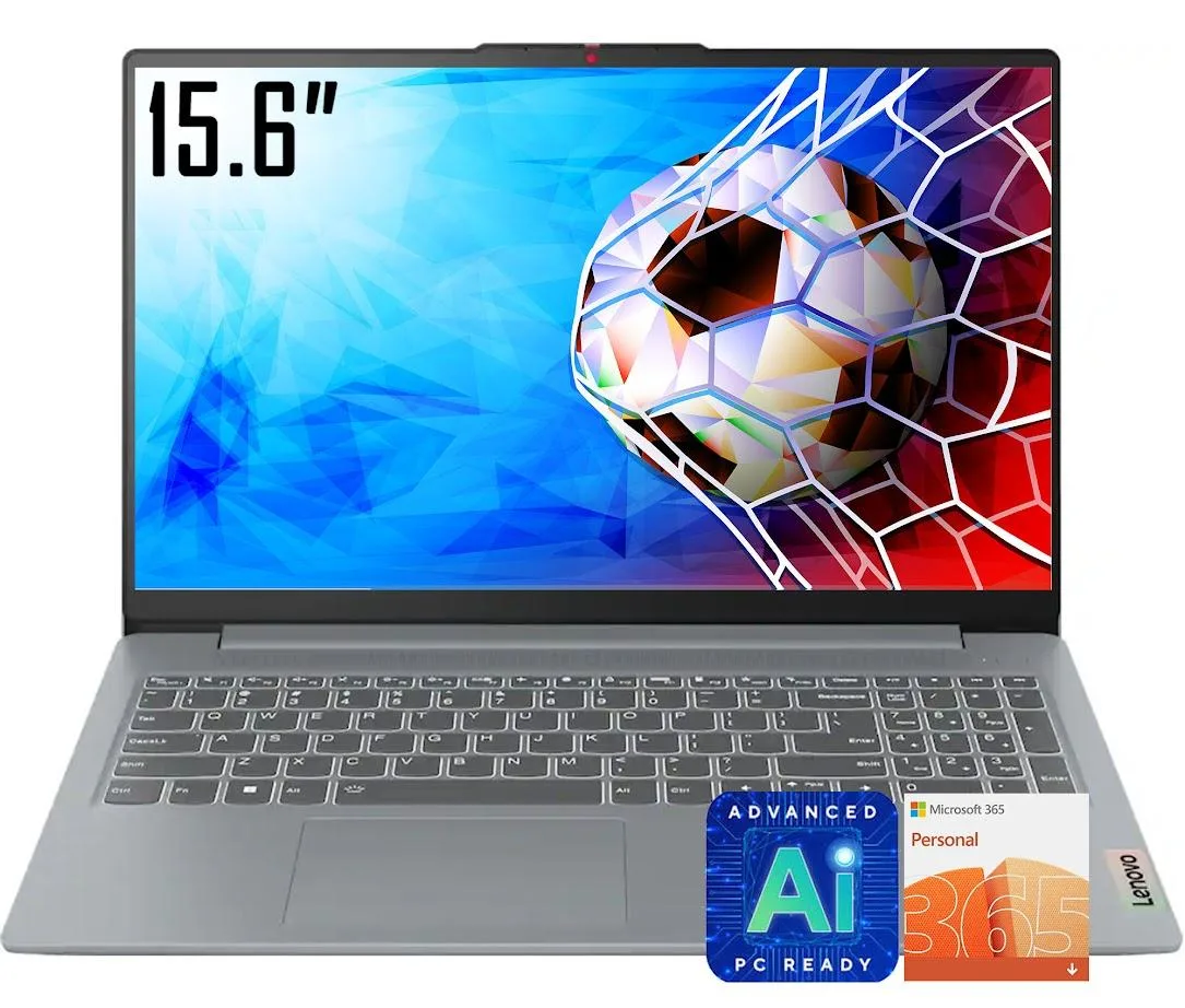 Luna Grey Lenovo IdeaPad Slim 3i 15.6 inch FHD laptop closed lid matte finish