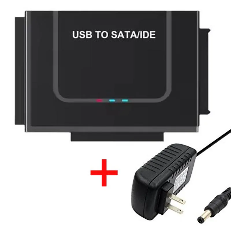 Jansicotek Jansicotek SA28 USB 3.0 USB C to IDE SATA Adapter for 2.5 3.5 HDD SSD with 12V 2A Power — 제품 사진