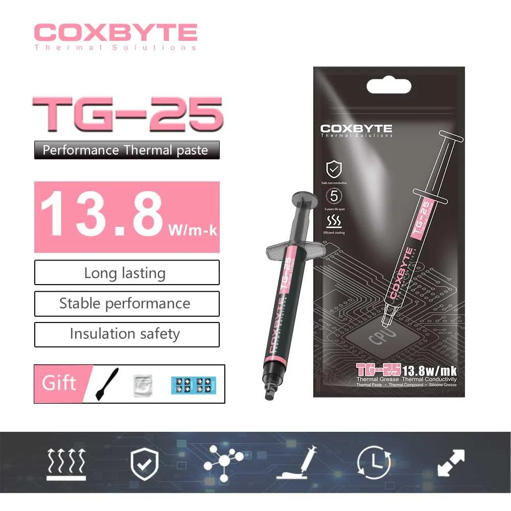 coxbyte coxbyte TG-25 Thermal Paste 13.8 W/mK 2g — zdjęcie produktu