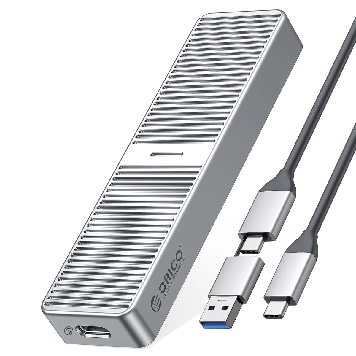 Orico Orico M.2 SATA SSD enclosure USB 3.2 Gen2 Silver 2280 — 商品写真