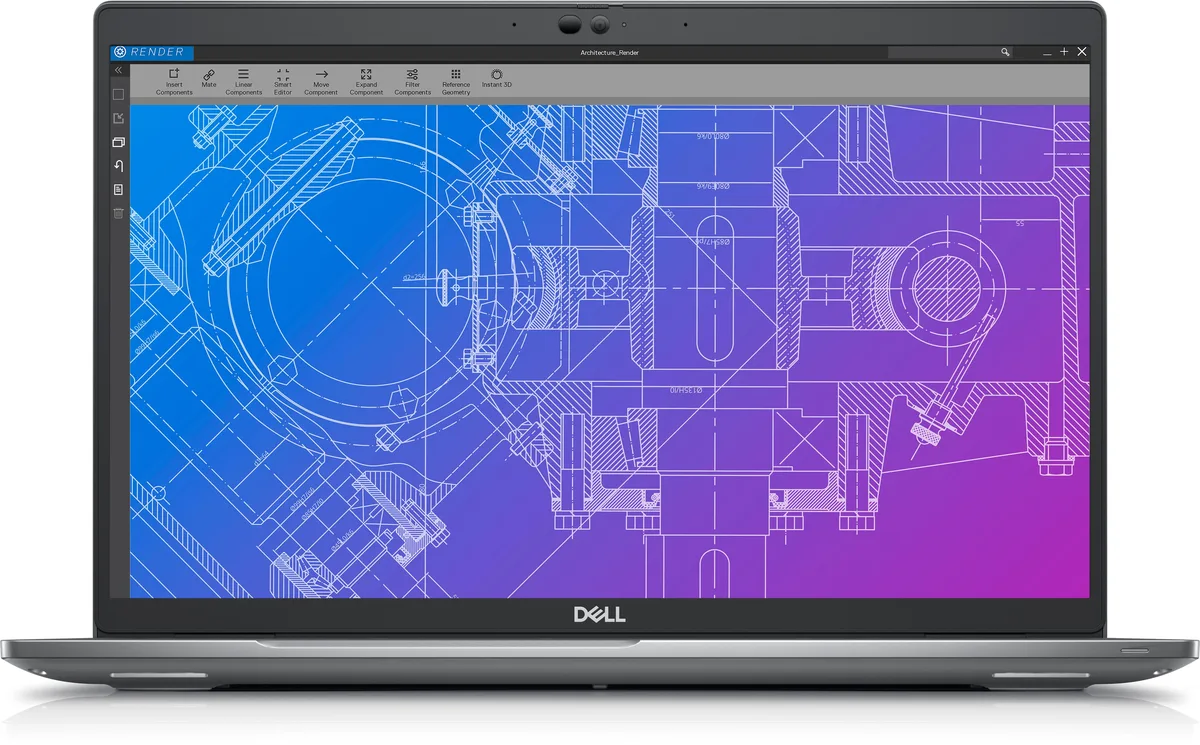 Silver 15.6 inch touchscreen laptop with integrated webcam