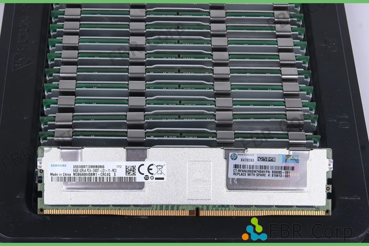 HP HP 64GB 4Rx4 PC4-2400T DDR4 Server RAM 805358-B21 — 제품 사진