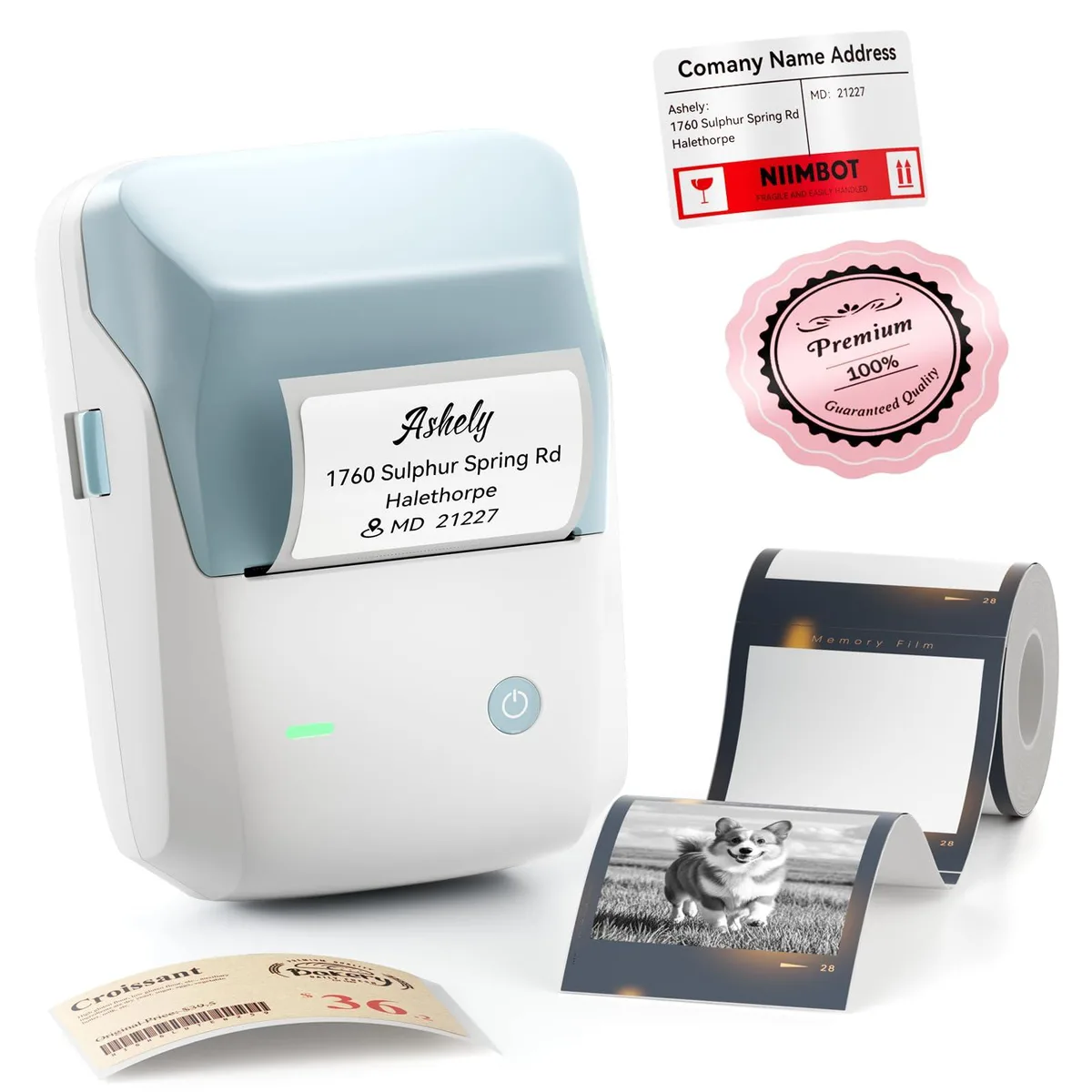  NIIMBOT B1 Pro Label Printer Light Blue 300 DPI — снимка на продукта
