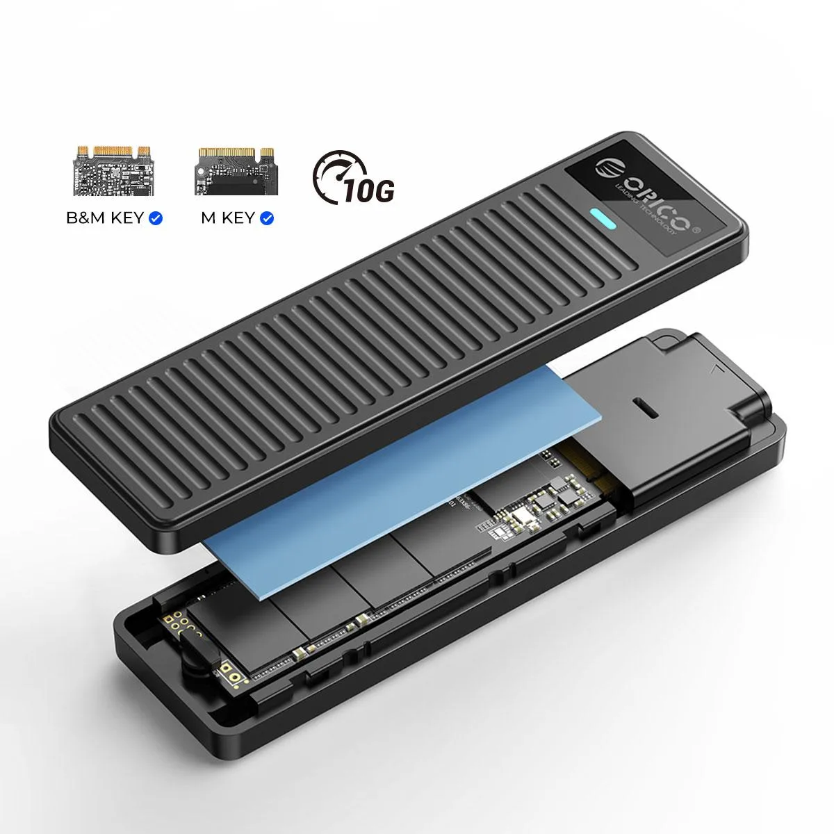 Orico Orico M.2 drive enclosure USB3.2 Gen2 10Gbps NVMe 5Gbps SATA — תמונת המוצר