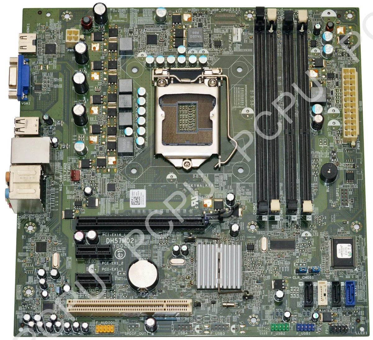 Dell Inspiron 580 microATX motherboard, LGA 1156 socket, DDR3 slots, part 33FF6