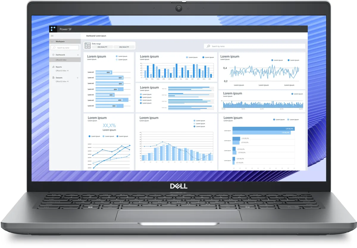 Silver Dell Precision 3490 laptop, 14 inch non-touch display, closed clamshell