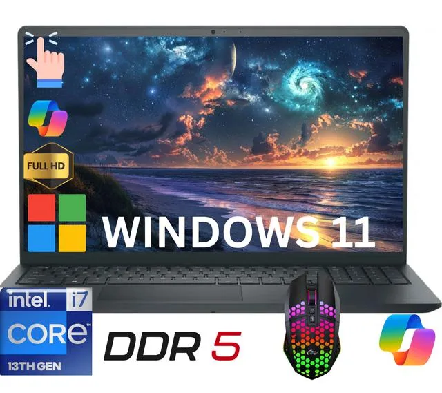 DELL DELL Inspiron Touch 15.6" i7-1355U 16GB DDR5 1TB SSD Windows 11 Home LED Mouse laptop — product photo