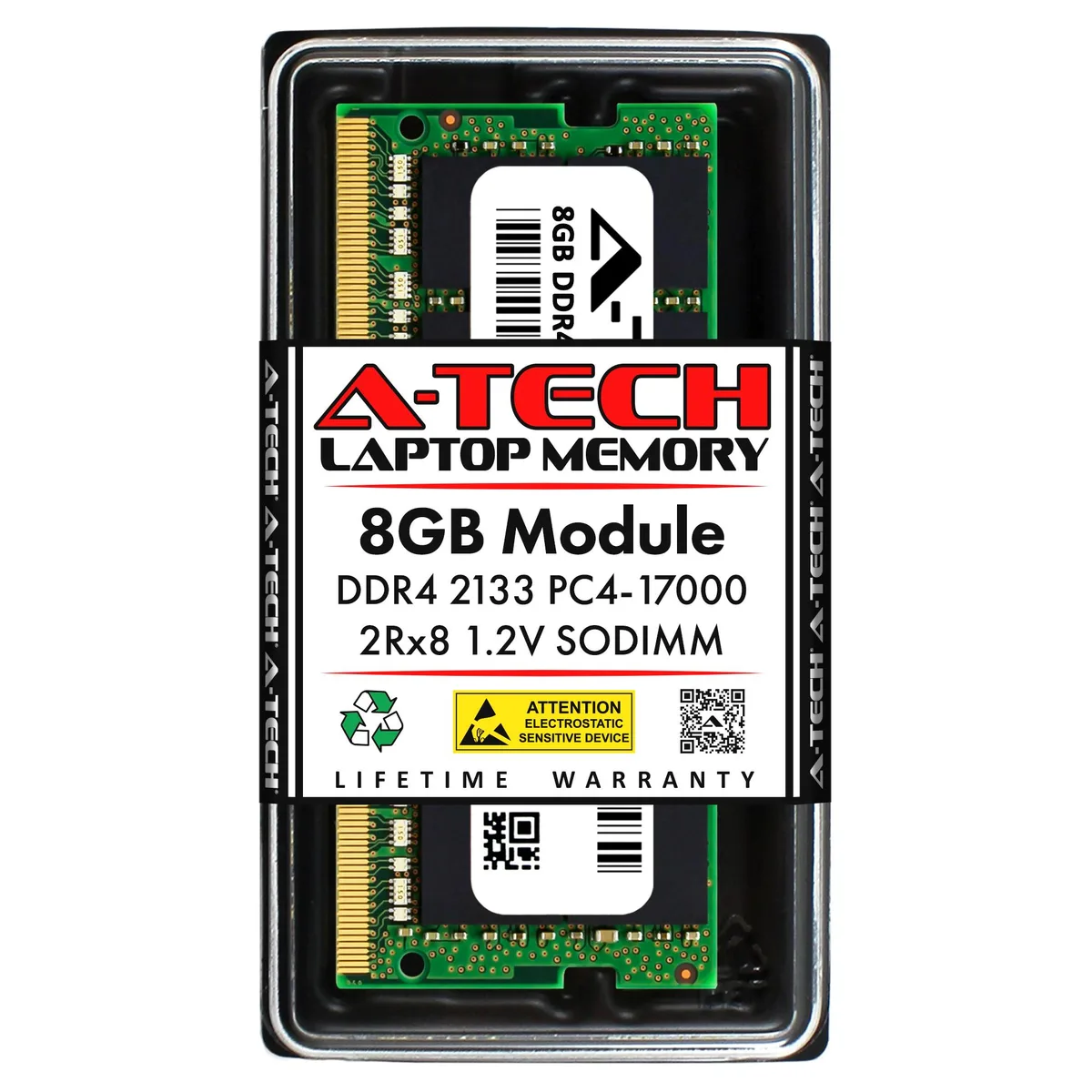 A-Tech A-Tech 8GB DDR4 2133MHz CL15 1.2V 260-Pin SODIMM Laptop RAM — photo du produit
