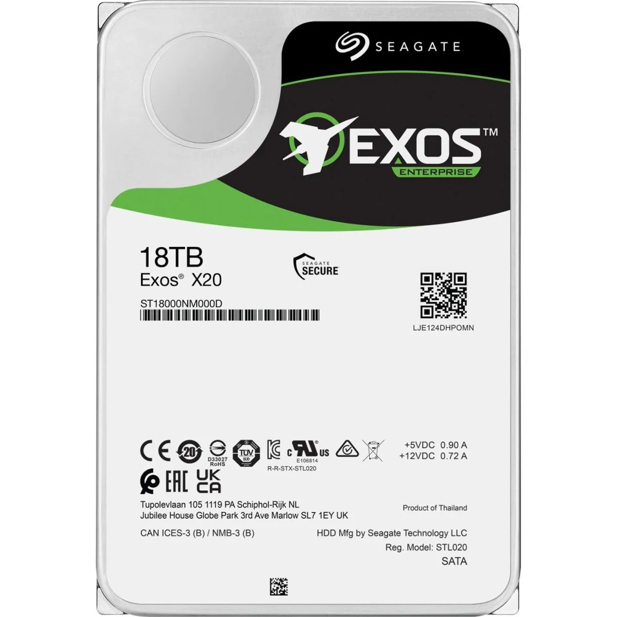 Silver 3.5 inch enterprise hard drive with SAS connectors