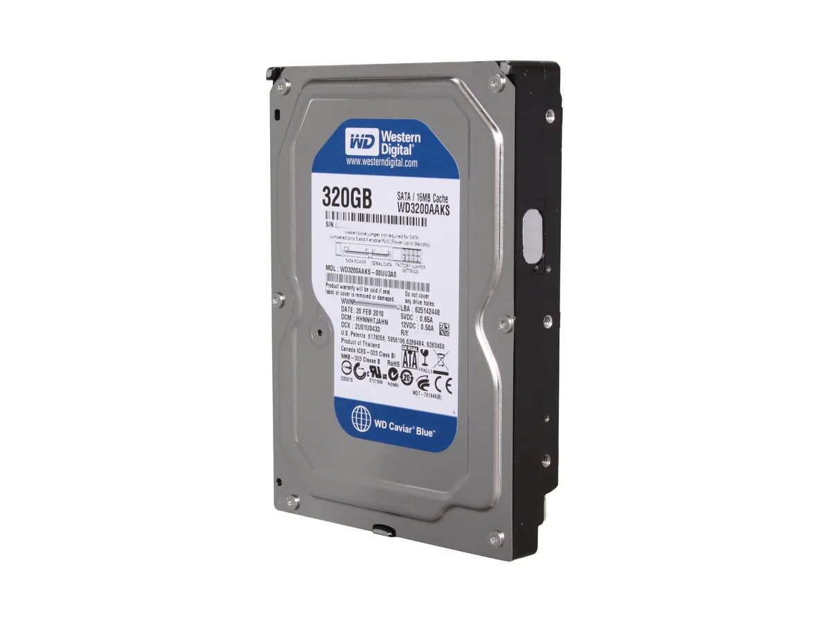 Silver 3.5 inch SATA hard drive bare drive no enclosure
