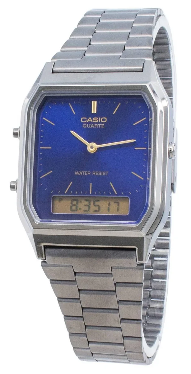 CASIO CASIO AQ-230GG-2A Dual Time Watch Blue Dial Stainless Steel 30.00 mm 30m — product photo