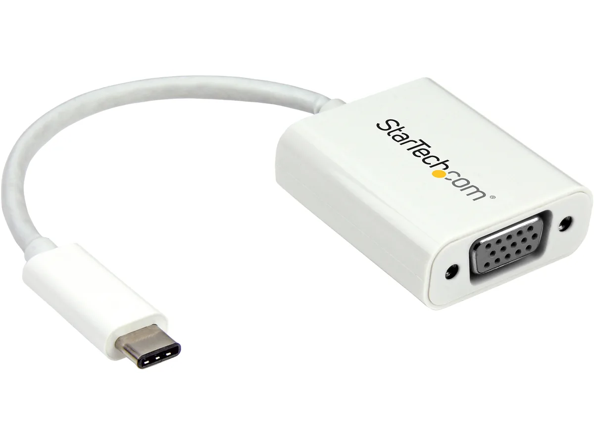 STARTECH STARTECH CDP2VGAW USB-C to VGA adapter white 1080p — fotografija proizvoda