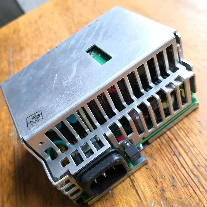 New ATX power supply unit in black metal housing