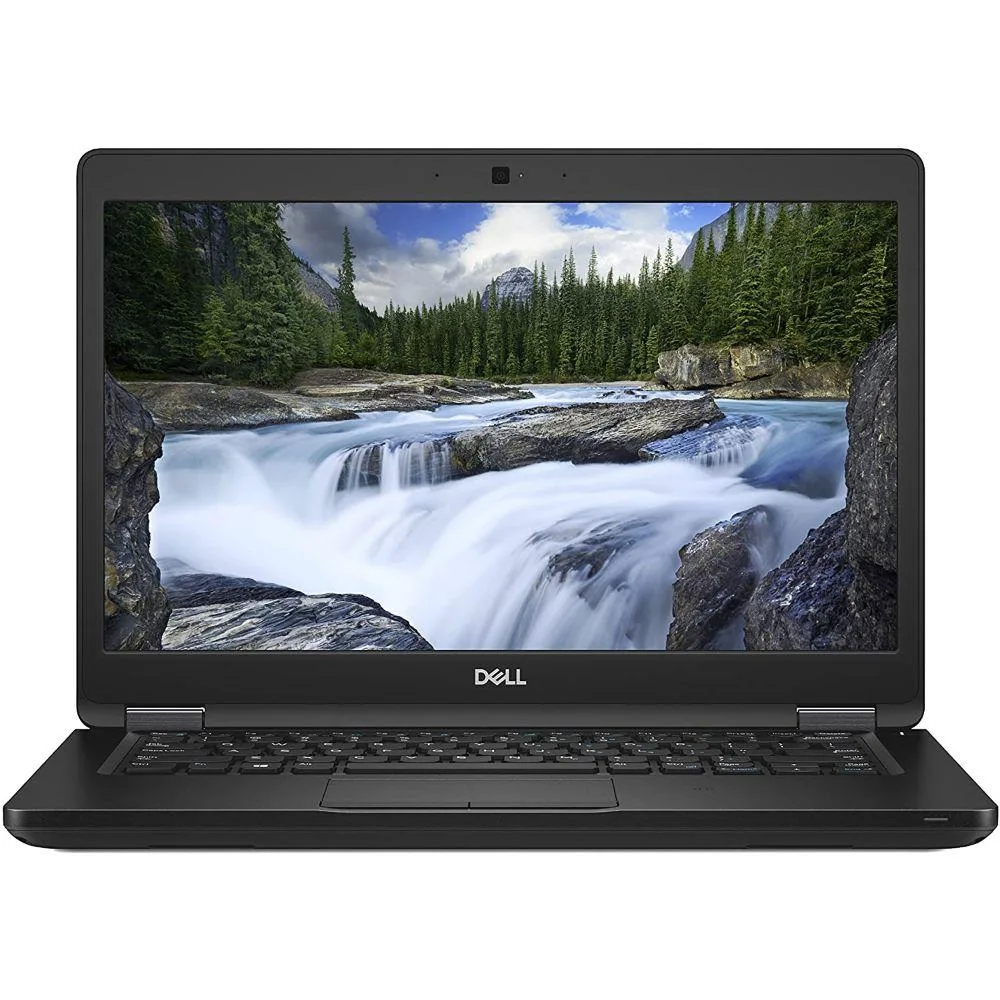 Silver Dell Latitude 5490 14.0 inch FHD laptop closed with webcam