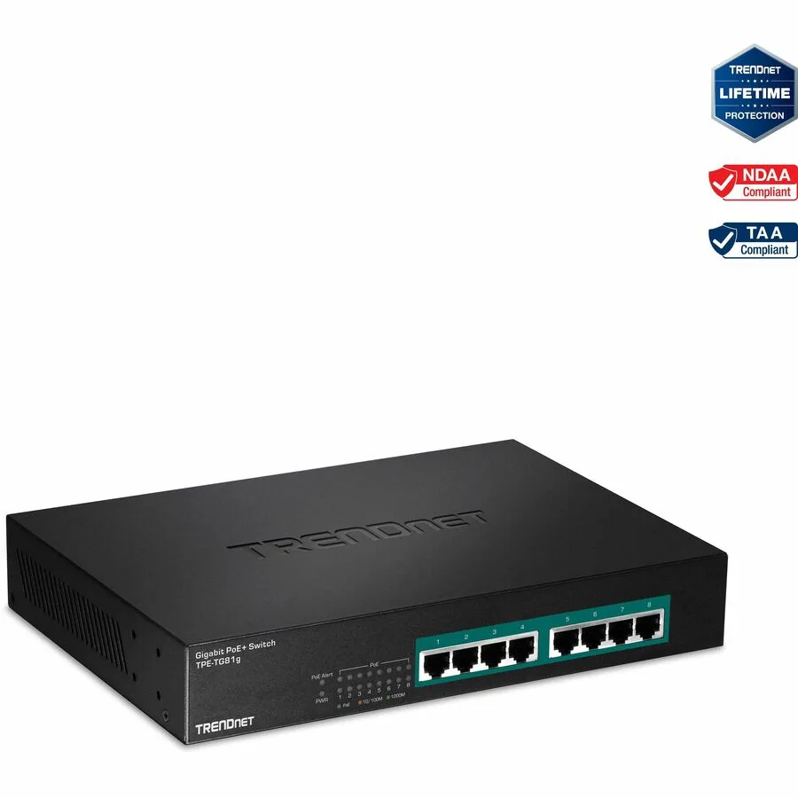 TRENDnet TRENDnet TPE-TG81g 8-Port Gigabit PoE+ network switch — foto produk