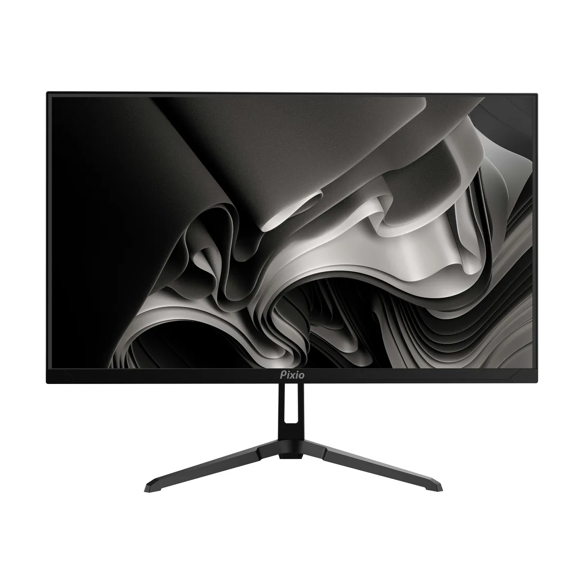 Black 24 inch frameless IPS gaming monitor with anti-glare screen