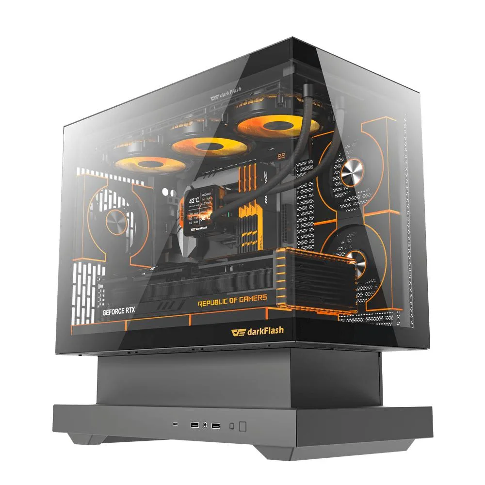 darkFlash darkFlash Floatron F1 M-ATX PC Case Black — product photo
