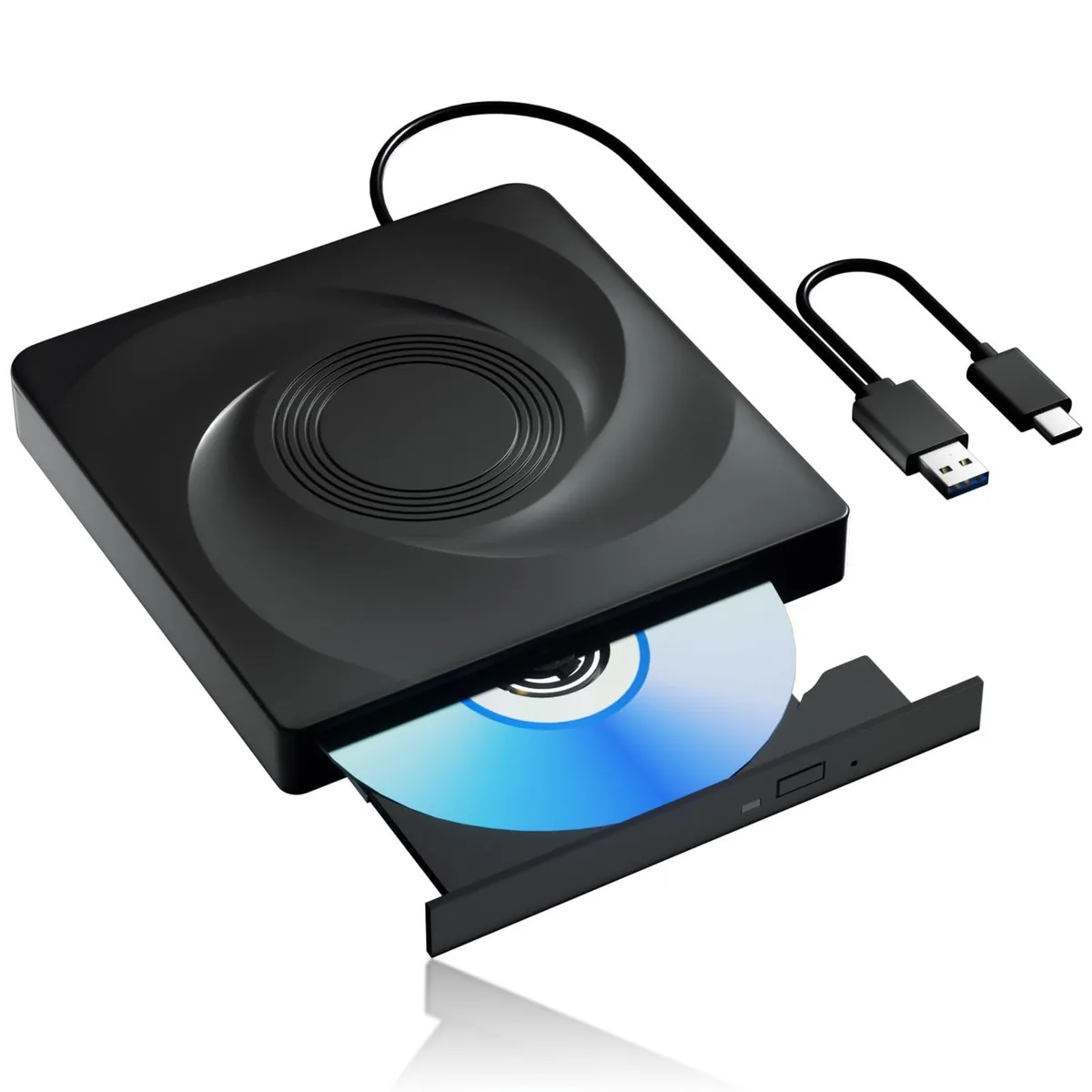 SOEWIOU SOEWIOU TF3D416G3200HC16FDC01 External DVD Burner USB 3.0 Type C 8X DVD 24X CD — 商品写真