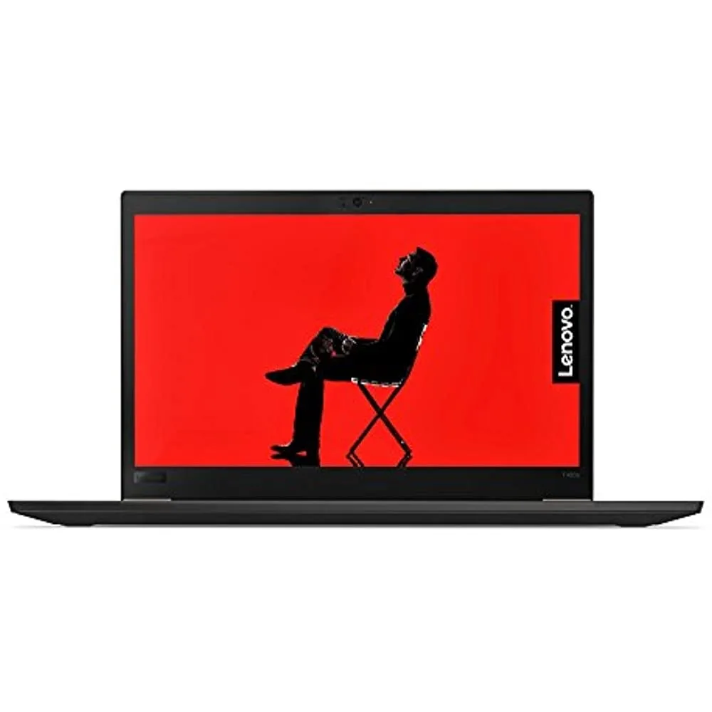 Black 14.0 inch ThinkPad T480s laptop with fingerprint reader