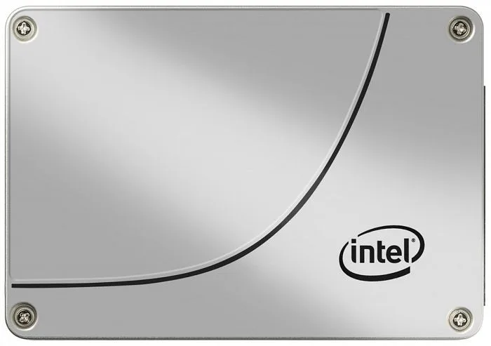 Silver 2.5 inch SATA solid state drive with label