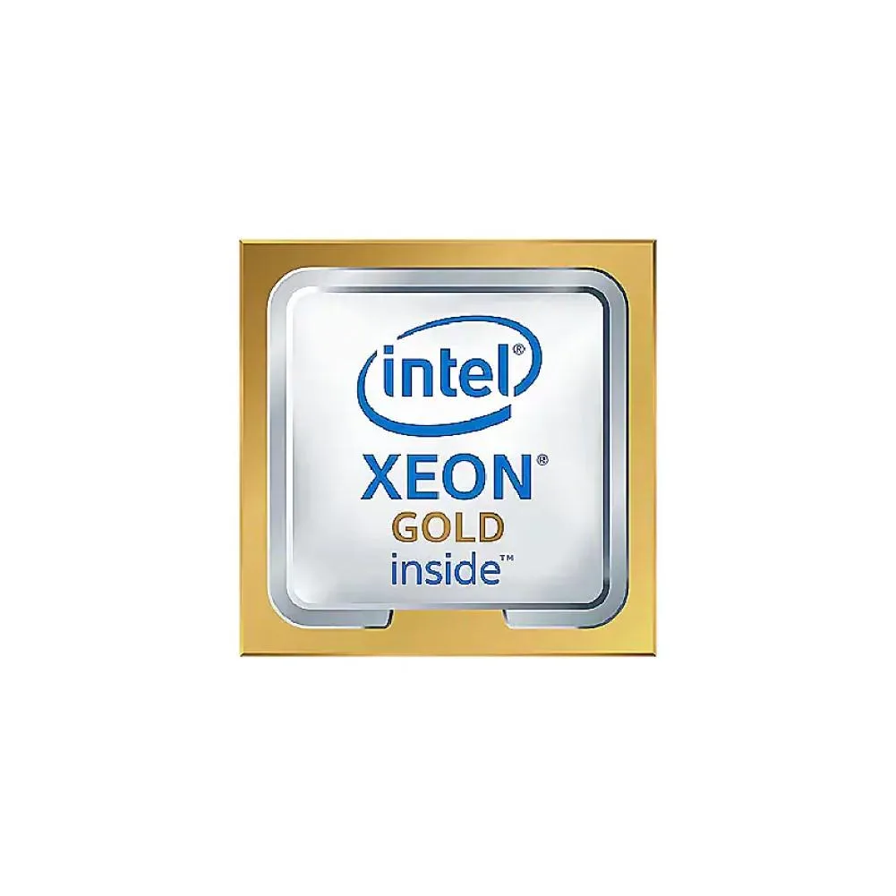 HPE Intel Xeon Gold 5315Y server processor, silver metal square with gold contact pads, 3.1 by 2.2 inches