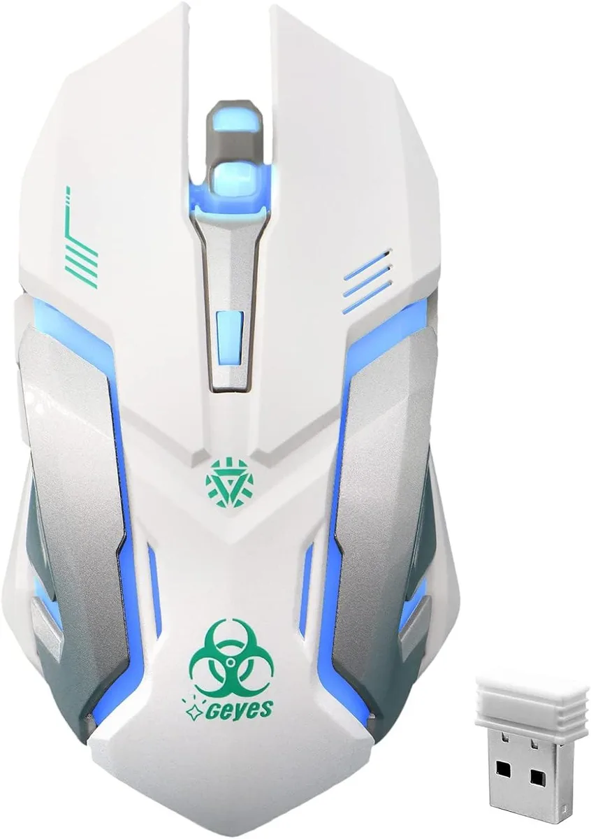 AUTYUE AUTYUE 2.4G RF Wireless Gaming Mouse White 1200-1600-2400 DPI 400mAh — tuotekuva