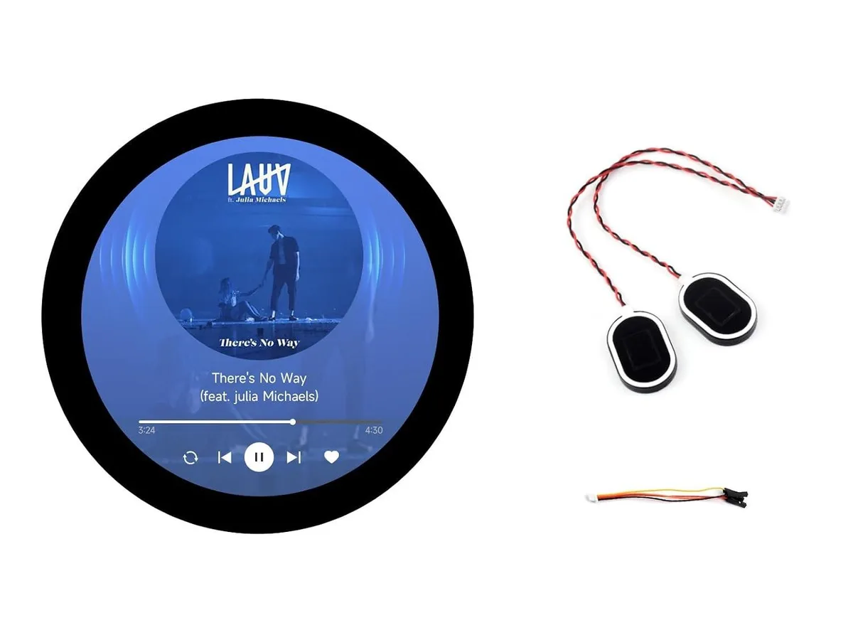 LORDWORLD LORDWORLD ESP32-S3 1.85" Round Touch Development Board 360×360 262K Color — produkto nuotrauka