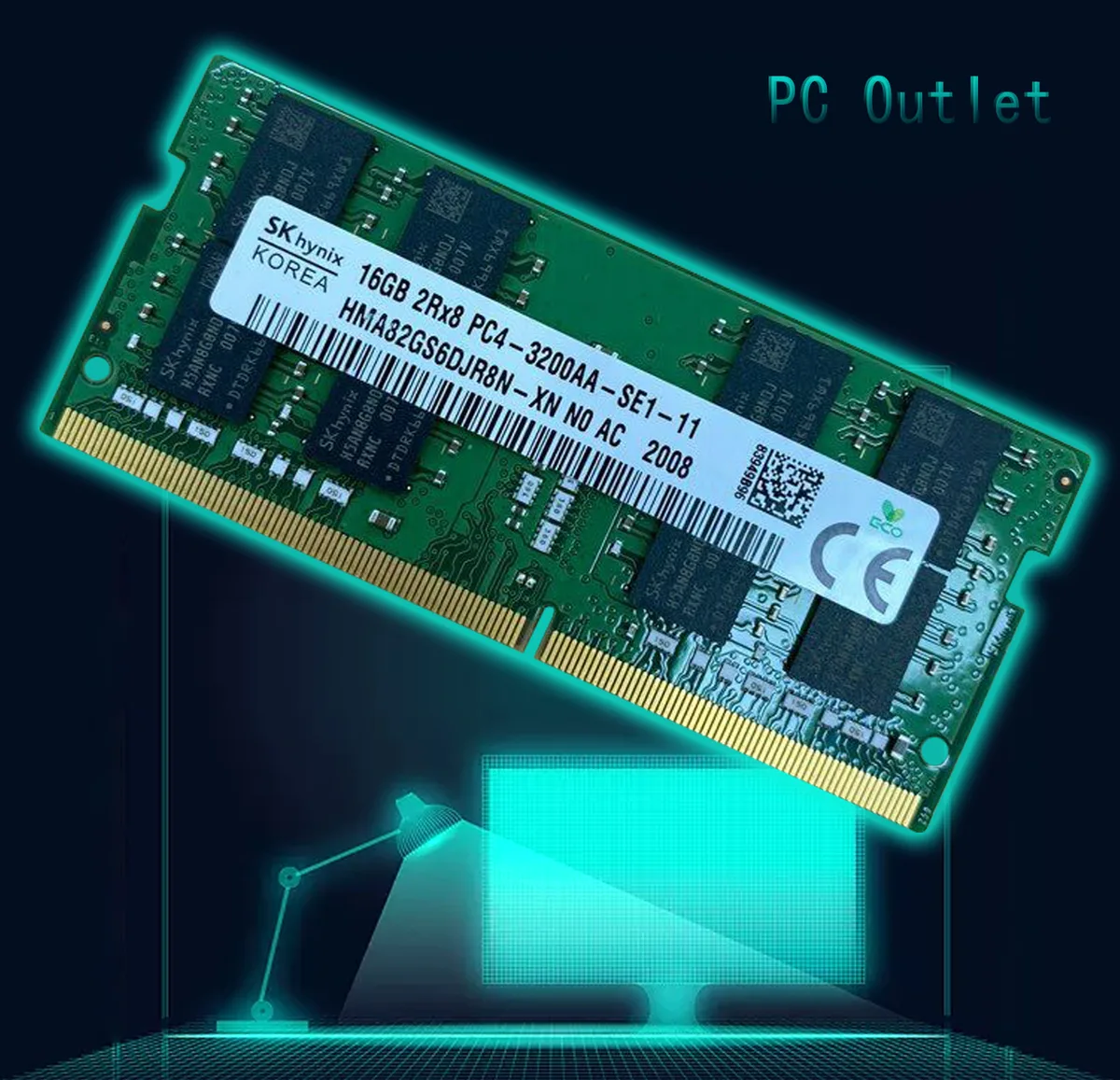 SK hynix SK hynix HMA82GS6DJR8N-XN 16GB DDR4 3200 SODIMM laptop RAM — Produktfoto