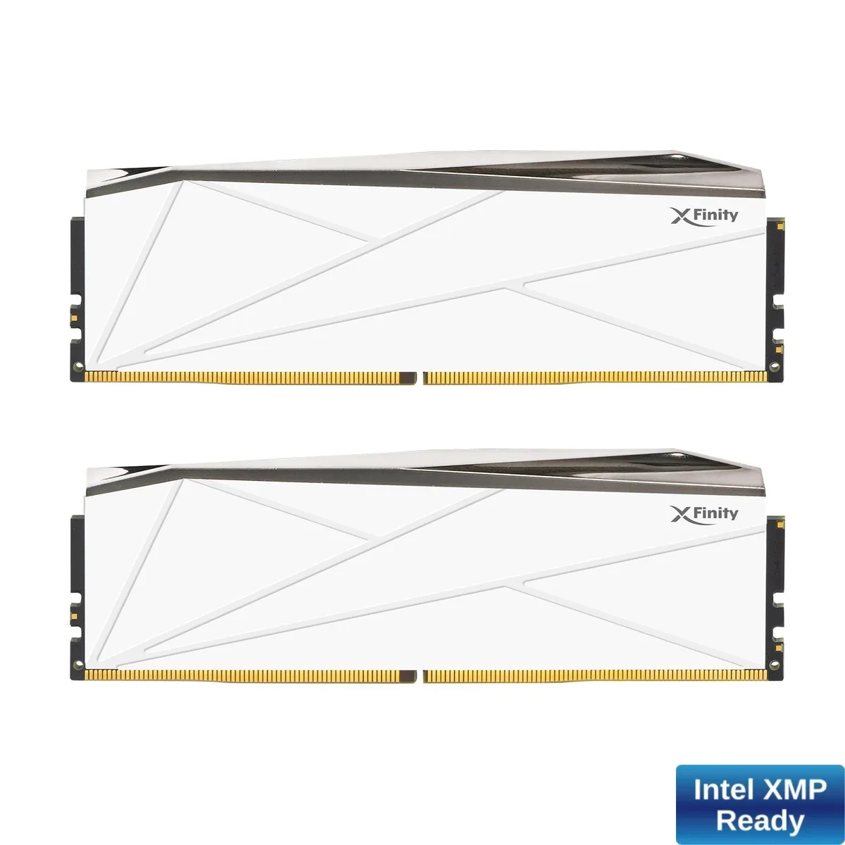 V-color V-color Manta XFinity RGB DDR5 32GB (2x16GB) 8200MHz CL38 White/Silver desktop RAM — product photo