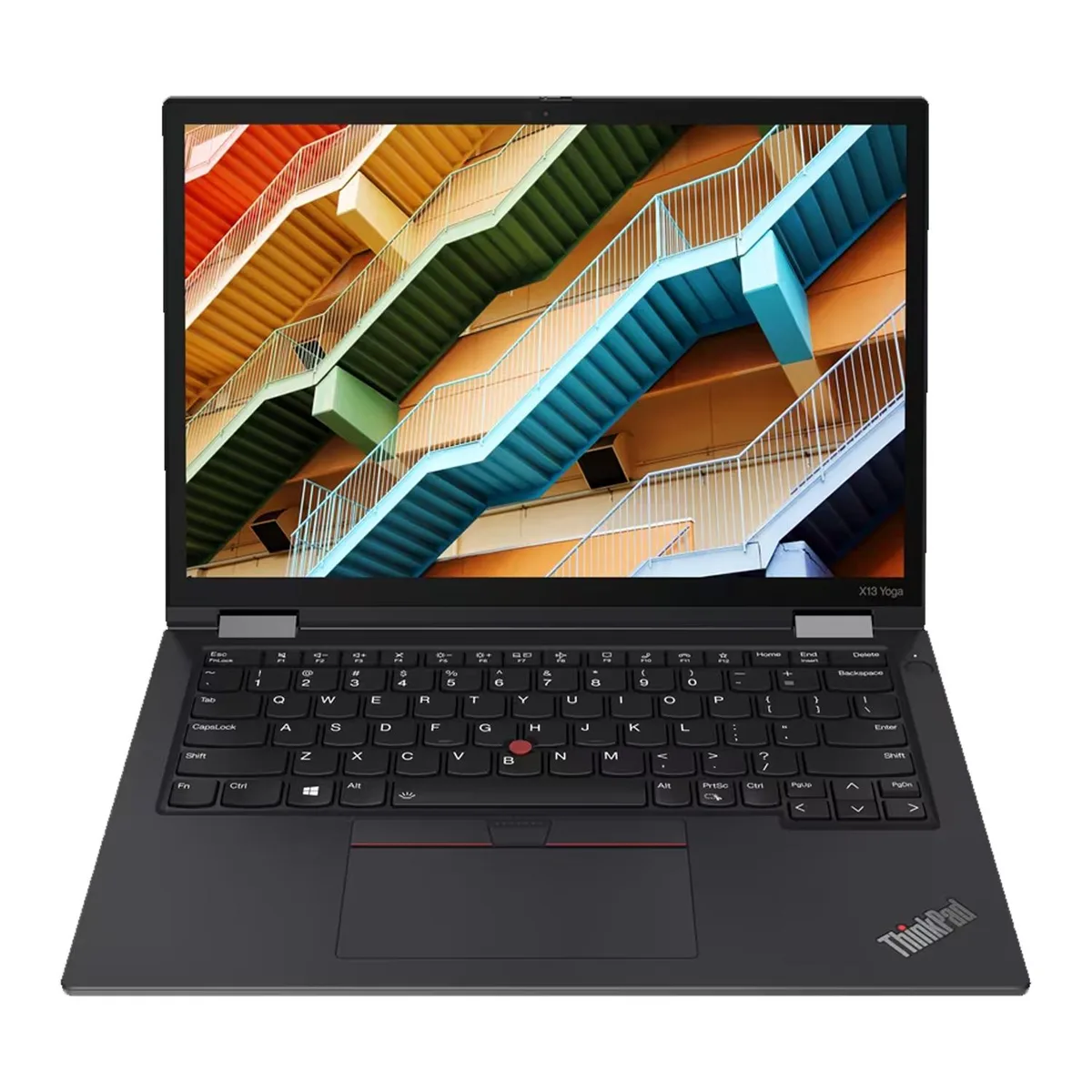 Silver 13 inch 2-in-1 laptop with touchscreen display