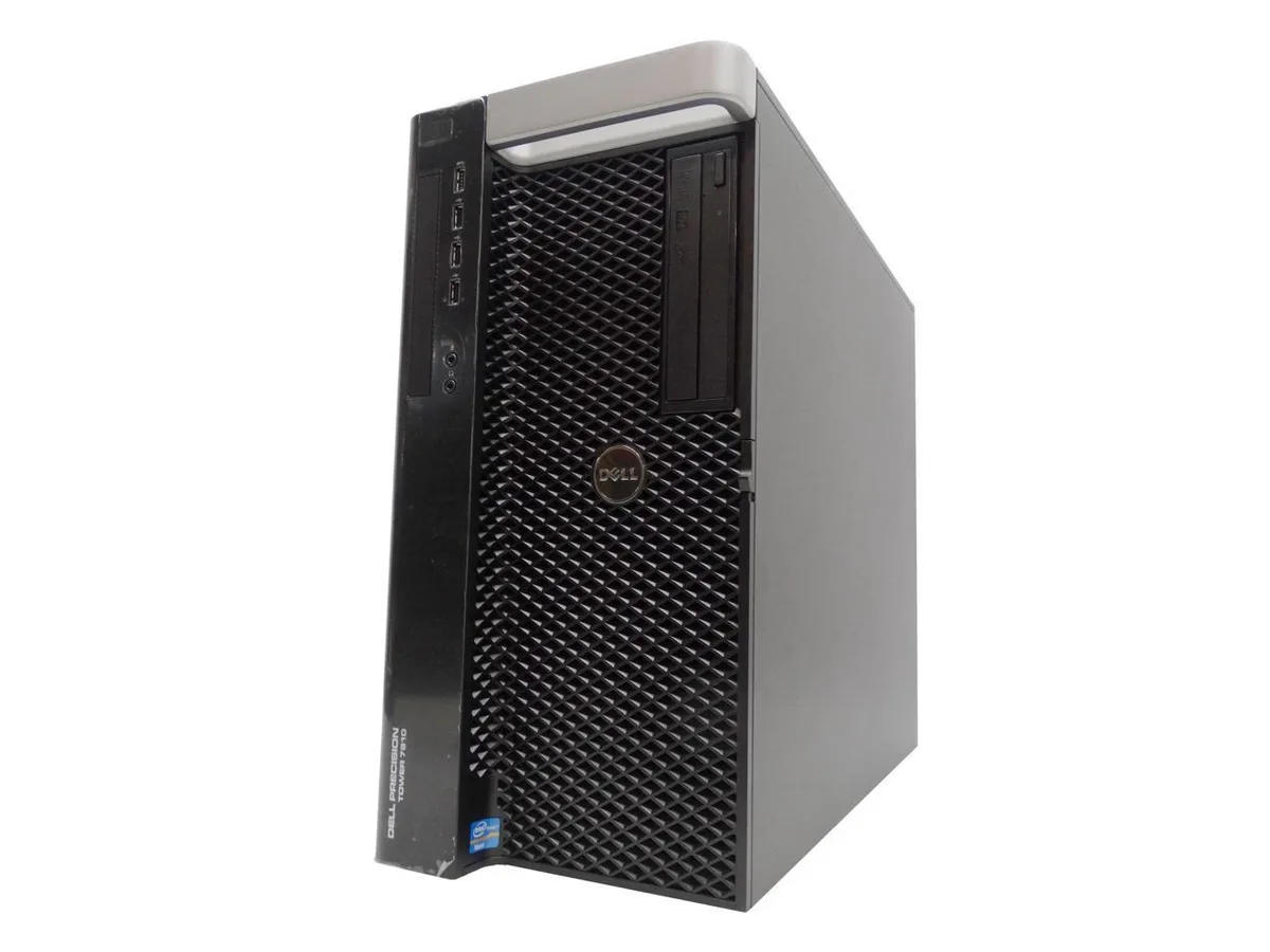 Large black tower workstation with front panel vents